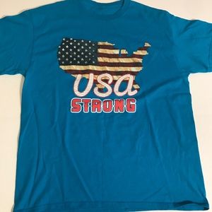 USA Strong T shirt size L/XL Blue